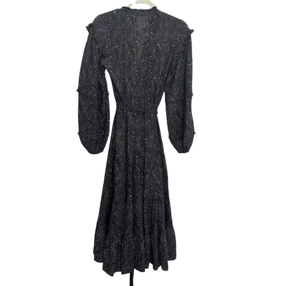 ULLA JOHNSON LAYLA DRESS with ruffle detail in blue - Picture 8 of 9